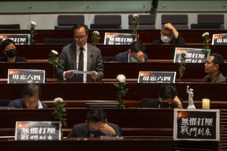 Ahead of voting on National Anthem Bill in Hong Kong