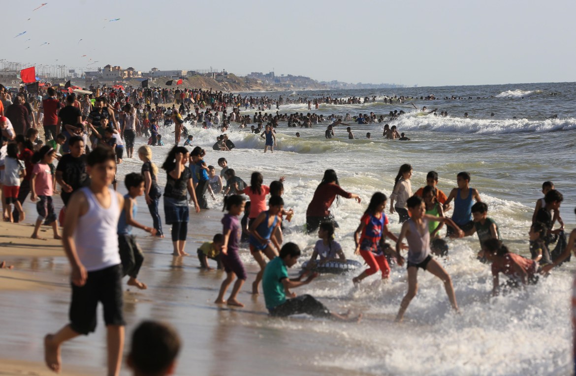 Warm air in Gaza