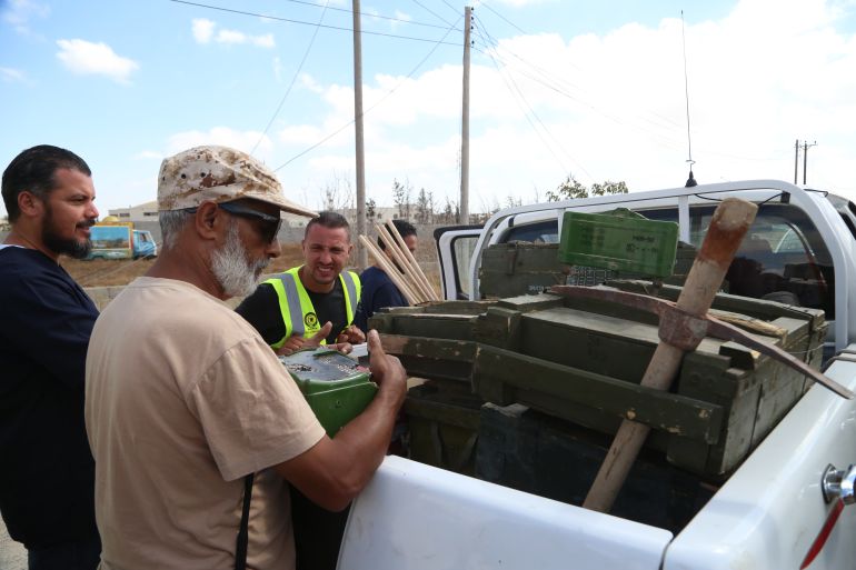Landmines planted by Haftar militia are being cleaned in Libya's Tripoli