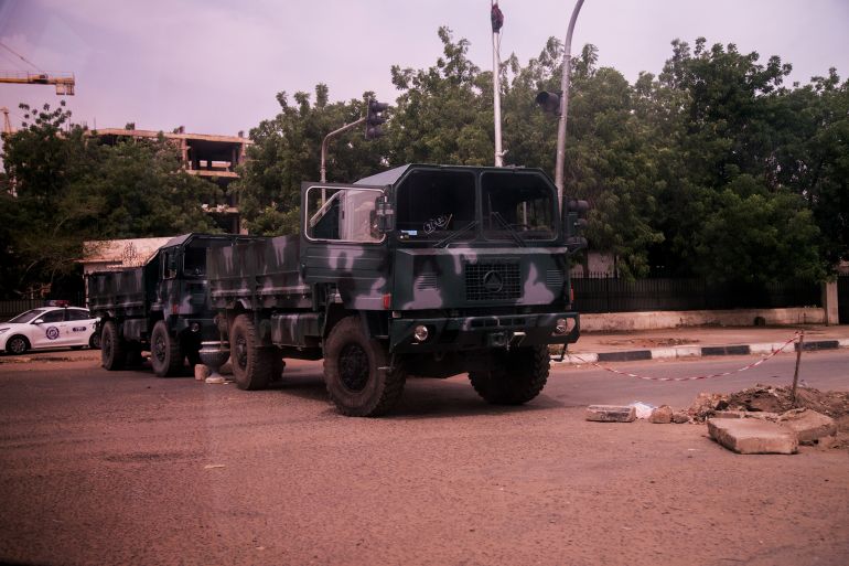 Security measures ahead of "millions march" in Sudan