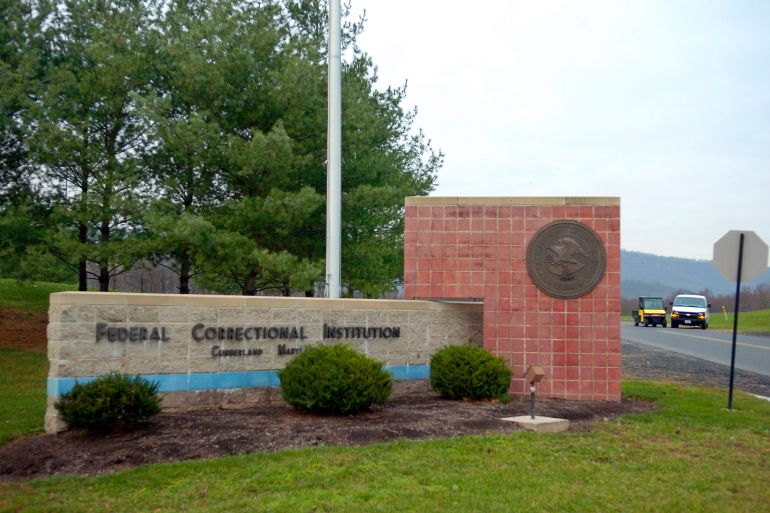 General view of entrance to Federal Prison where lobbyist Jack Abramoff begins his sentence