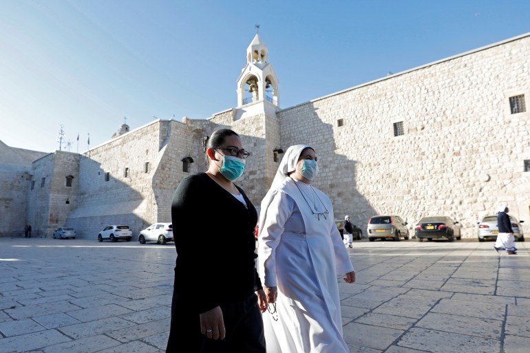 Nativity Church reopens as Palestinians ease coronavirus restrictions, in Bethlehem