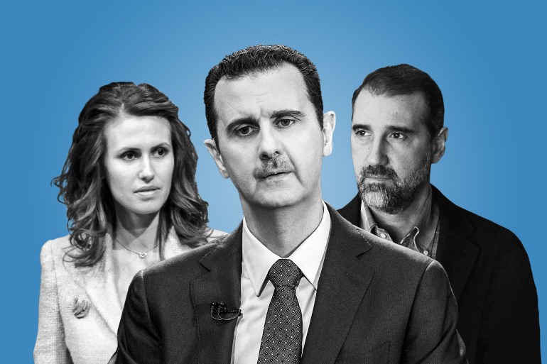 رامي وخلوف بشار الأسد وزوجته أسماء الأسد