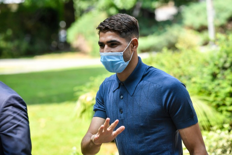 Achraf Hakimi is in Milan to complete his move to Inter
