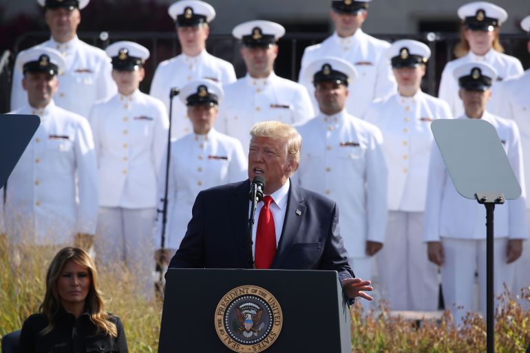 President Trump Attends 9/11 Observance Ceremony At The Pentagon