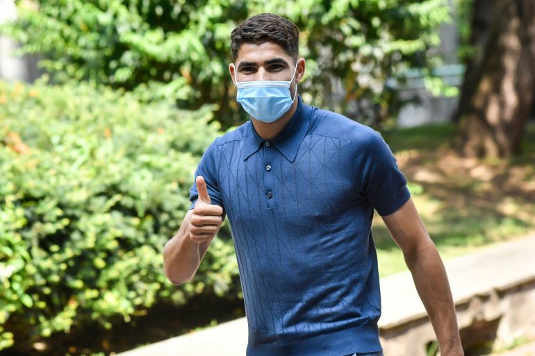 Achraf Hakimi is in Milan to complete his move to Inter