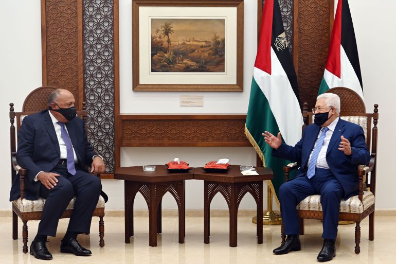 Mahmoud Abbas - Samih Shukri meeting in West Bank