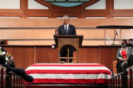 Funeral at Ebeneezer Baptist Church of U.S. Congressman John Lewis in Atlanta
