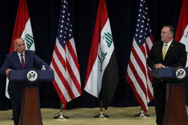 مؤتمر صحفي لوزير الخارجية الأمريكي ورئيس الوزراء العراقي