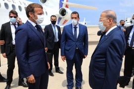 French President Emmanuel Macron in Beirut