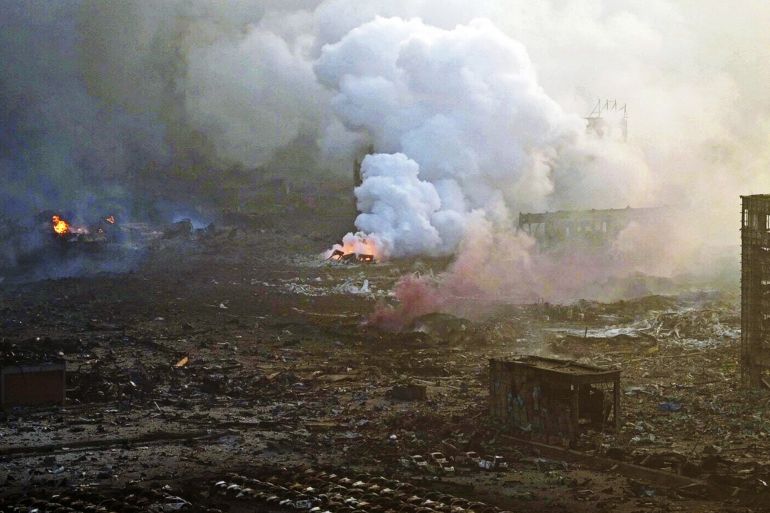 أسفر انفجار نترات الأمونيوم في ميناء تيانجين الصيني عن مقتل 173 شخصاً عام 2015