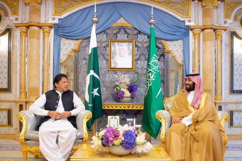 Pakistan's Prime Minister Imran Khan meets with Saudi Arabia's Crown Prince Mohammed bin Salman in Jeddah
