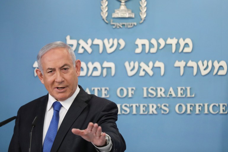 Israeli Prime Minister Benjamin Netanyahu announces a peace agreement to establish diplomatic ties, between Israel and the United Arab Emirates