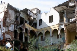 A damaged moorish house in the Algiers Casbah March