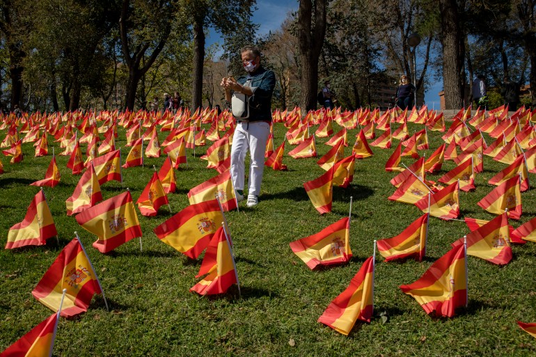 53,000 Flags In Madrid Park Honor Spain's Coronavirus Dead