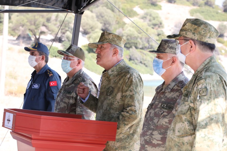 Minister of National Defence of Turkey, Hulusi Akar in Izmir