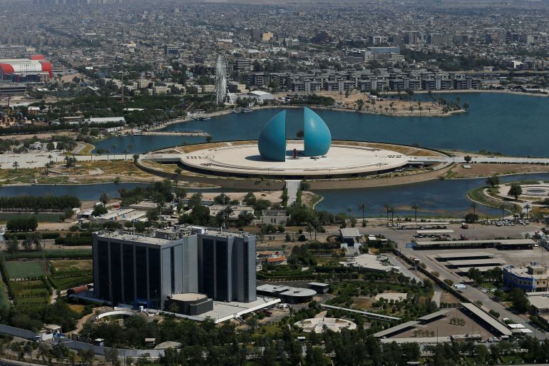 An aerial view of Baghdad