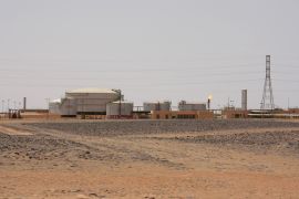 View shows El Feel oil field near Murzuq
