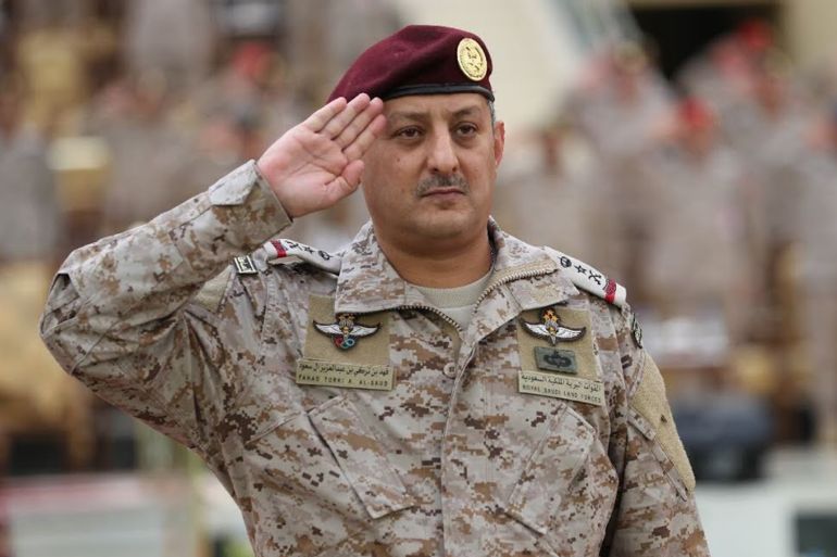 الفريق الركن فهد بن تركي بن عبد العزيز آل سعود قائد القوات المشتركة للتحالف السعودي الإماراتي في اليمن