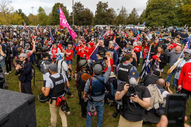 Proud Boys rally against Antifa in Oregon