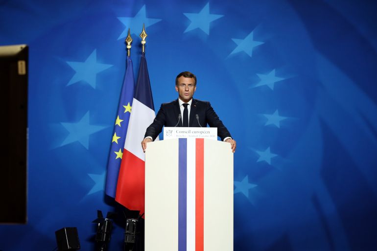 Press conference of Emmanuel Macron