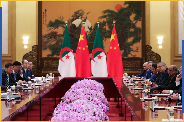 epa06998887 Chinese President Xi Jinping (2nd-L) meets with Algerian Prime Minister Ahmed Ouyahia (4nd-R) in Beijing, China, 05 September 2018. EPA-EFE/Lintao Zhang / POOL