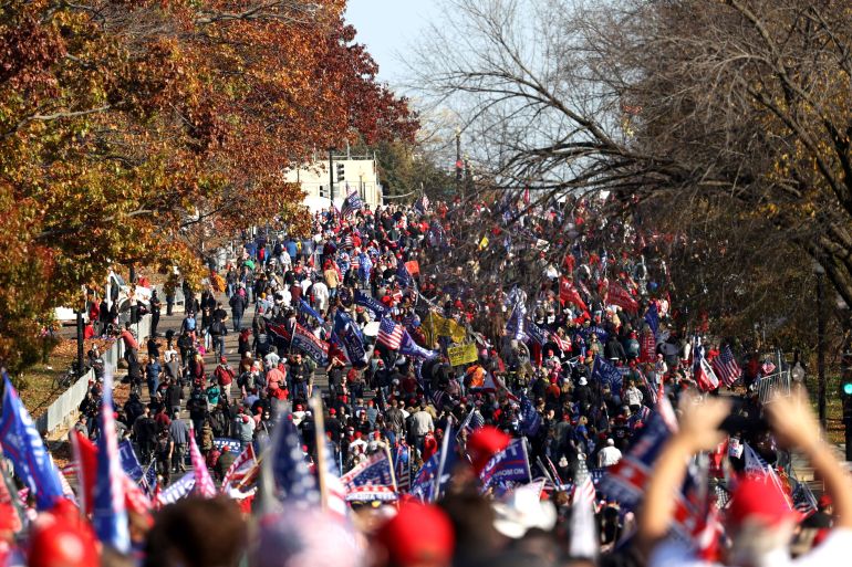 Pro-Trump Right Wing Groups Hold "Million MAGA March" To Protest Election Results