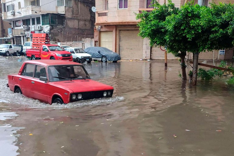 امطار تغرق الاسكندرية