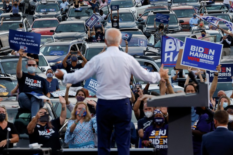 Democratic U.S. presidential nominee Biden campaigns in Georgia