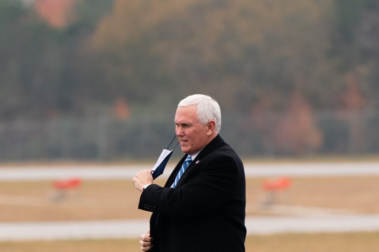 Vice President Pence Campaigns In Georgia For Senate Runoff Election