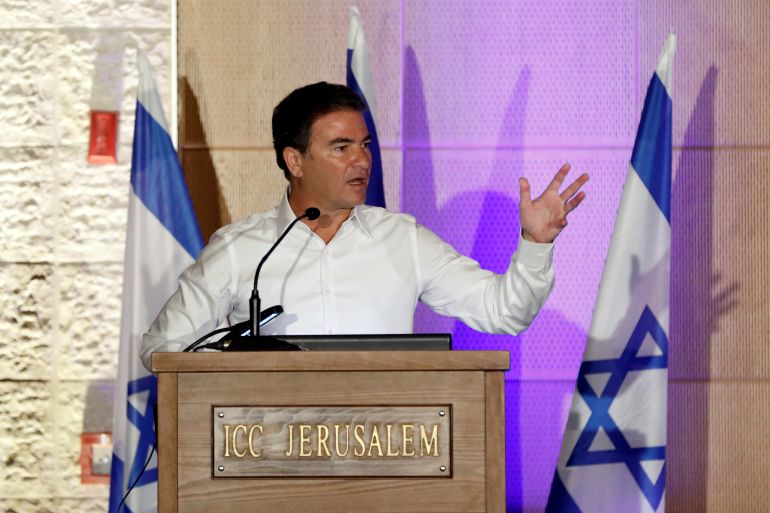 Mossad director Joseph (Yossi) Cohen addresses a budgeting conference hosted by Israel's Finance Ministry in Jerusalem