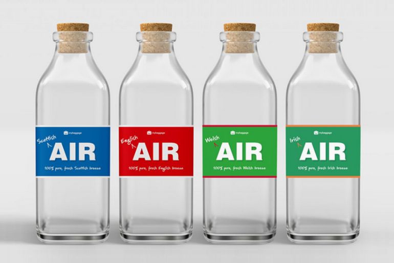 زجاجات تحمل رائحة الوطن.. هواء للبيع للتخفيف من الحنين إلى الوطنالمملكة المتحدة: مقابل 27 يورو، يمكنك الآن أن تشتري رائحة بلدتك من خلال "الهواء المعبأ"