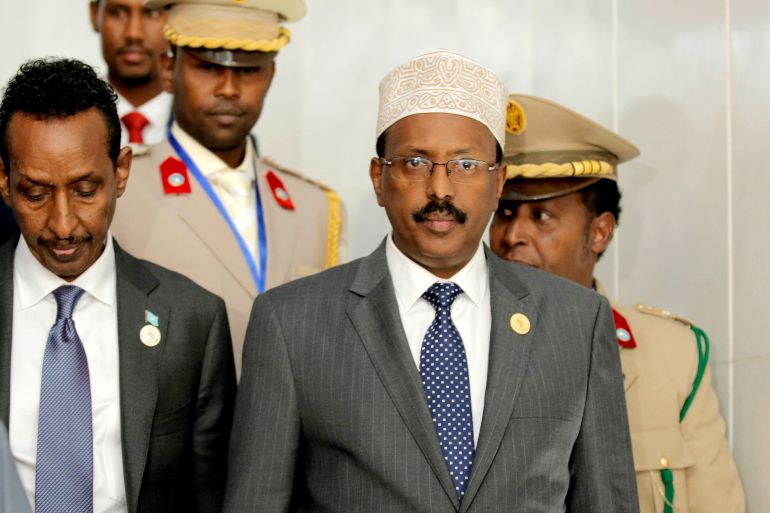 Somalia's President Mohamed Abdullahi Mohamed arrives for the 30th Ordinary Session of the Assembly of the Heads of State and the Government of the African Union in Addis Ababa, Ethiopia January 28, 2018. REUTERS/Tiksa Negeri