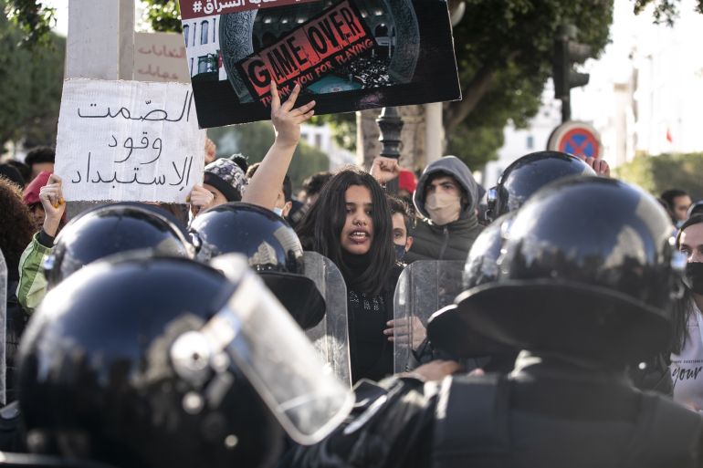 Demonstration in Tunisia
