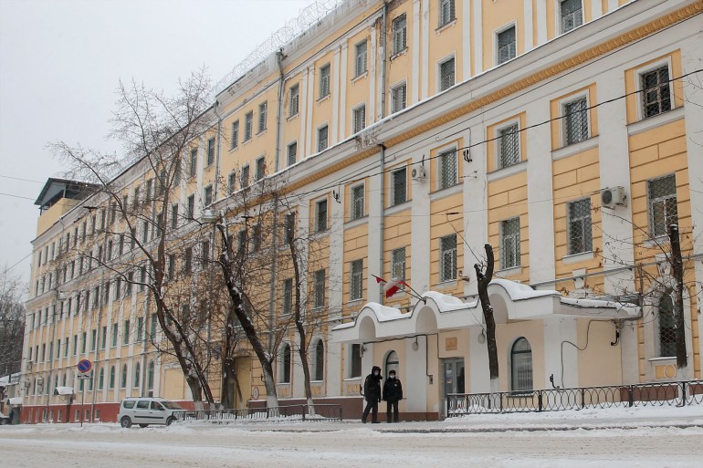 A view shows the pre-trial detention centre No. 1 of Russia's Federal Penitentiary Service, also known as Matrosskaya Tishina or Sailor's Silence prison, in Moscow, Russia January 21, 2021. Russian opposition leader Alexei Navalny is currently held at Matrosskaya Tishina on a 30 day pre-trial detention order for failing to check in with parole authorities over a suspended prison sentence, after he was detained on return from the German capital Berlin. REUTERS/Maxim Shemetov