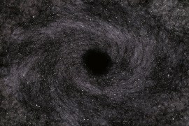 Black Hole, digital illustration - stock photo