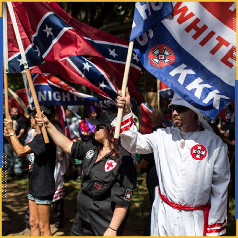 تظاهرة لإحدى مجموعات اليمين الأبيض في الولايات المتحدة