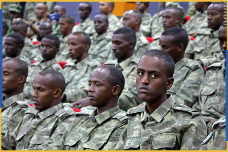 Somali soldiers attend a training session during the opening ceremony of a Turkish military base in Mogadishu, Somalia September 30, 2017 REUTERS/Feisal Omar