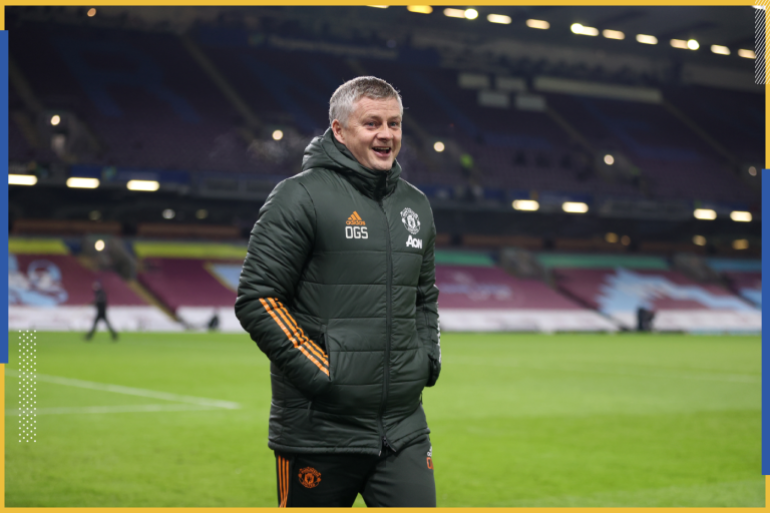 BURNLEY, ENGLAND - JANUARY 12: Ole Gunnar Solskjaer, Manager of Manchester United walks on to the pitch to his teams dug out prior to the Premier League match between Burnley and Manchester United at Turf Moor on January 12, 2021 in Burnley, England. Sporting stadiums around England remain under strict restrictions due to the Coronavirus Pandemic as Government social distancing laws prohibit fans inside venues resulting in games being played behind closed doors. (Photo by Clive Brunskill/Getty Images)