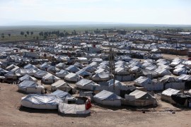مخيم الهول شمال شرق سوريا المخصص لعائلات مقاتلي تنظيم الدولة