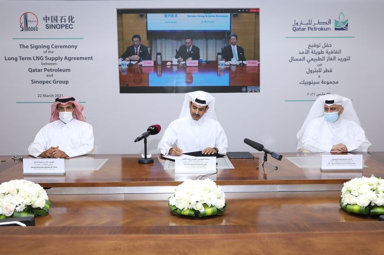 قطر للبترول توقع اتفاقية طويلة الأمد لتزويد شركة سينوبيك الصينية بمليوني طن سنوياً من الغاز الطبيعي المسال