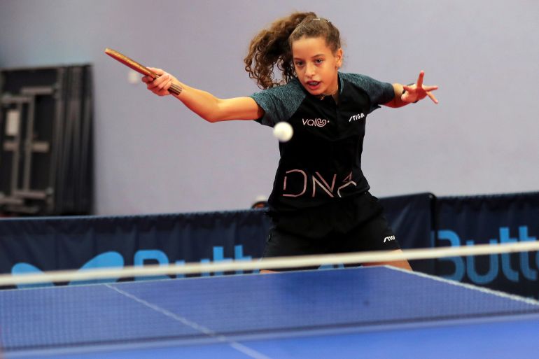 12-year-old award-winning table tennis player Hana Goda trains in Cairo 12-year-old award-winning table tennis player Hana Goda trains in Cairo, Egypt October 31, 2020. Picture taken October 31, 2020. REUTERS/Mohamed Abd El Ghany