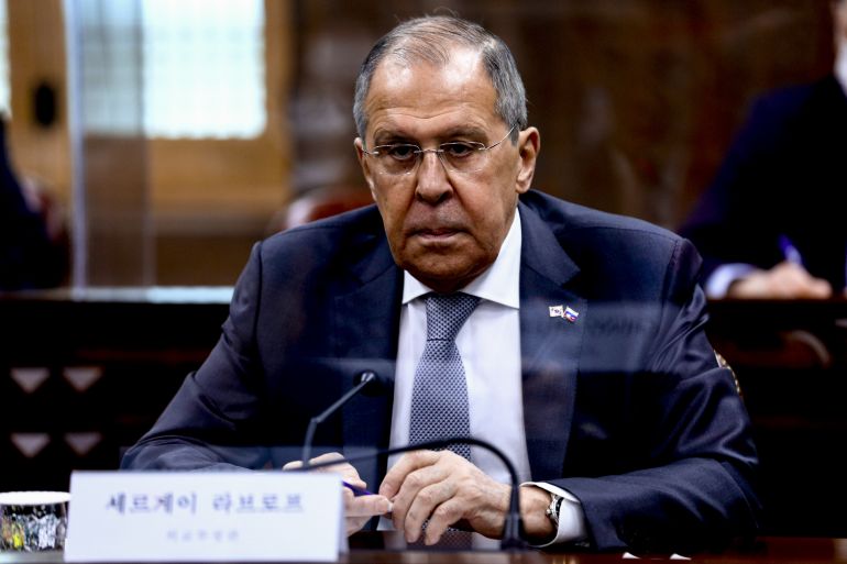 Russian Foreign Minister Sergey Lavrov in South Korea