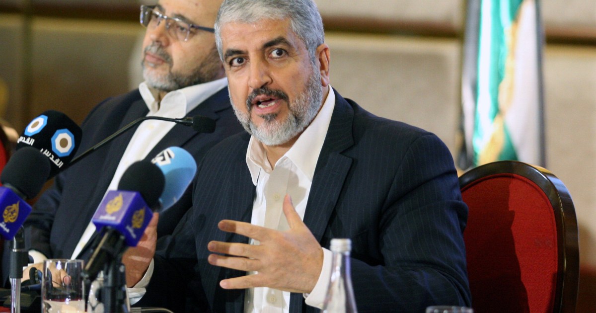 حماس تنتخب مشعل رئيسا لها بالخارج وأبو مرزوق نائبا له