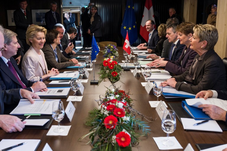 Swiss and EU delegations meet on the sidelines of the WEF annual meeting in Davos