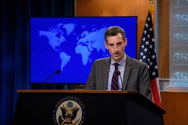 U.S. State Department spokesman Ned Price speaks during daily press briefing at the State Department in Washington