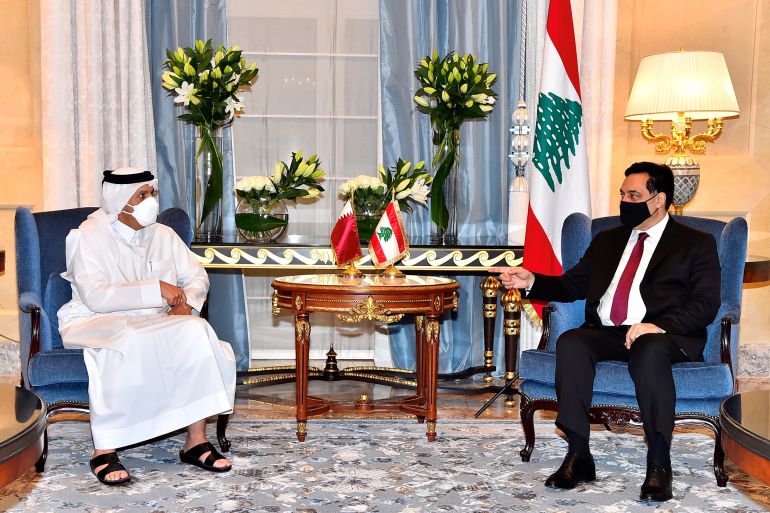 Lebanon caretaker prime minister holds talks in Qatar