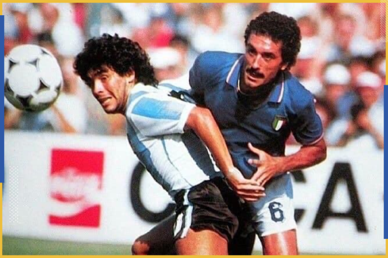 Maradona and Claudio Gentile