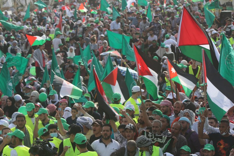 Demonstration in Jordan in support of Palestinians