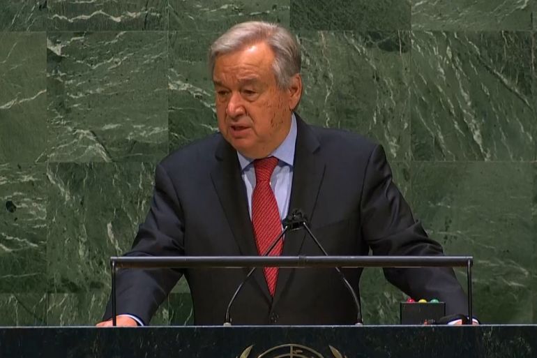 UN Secretary General Antonio Guterres انطونيو